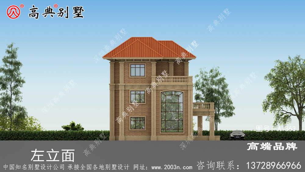 欧式三层别墅设计图纸