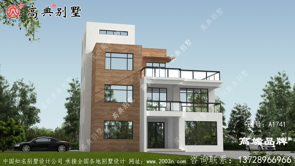 现代风格三层别墅设计图纸