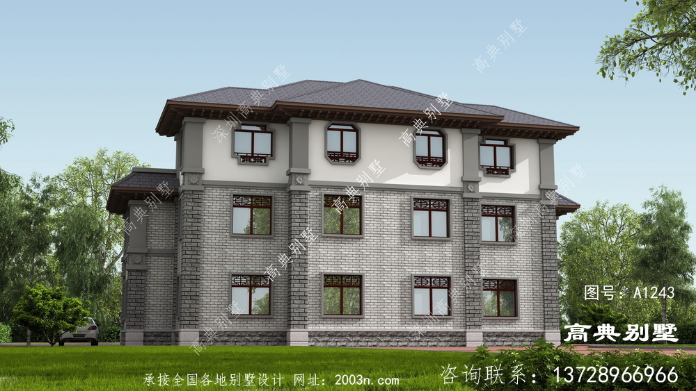 怎么建中式风格双拼别墅才宏伟壮观?