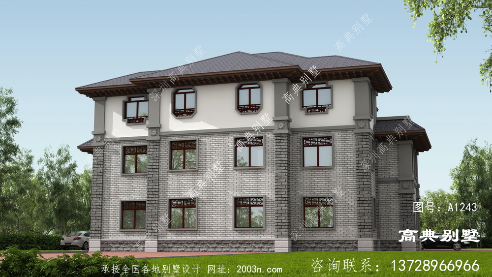 怎么建中式风格双拼别墅才宏伟壮观?