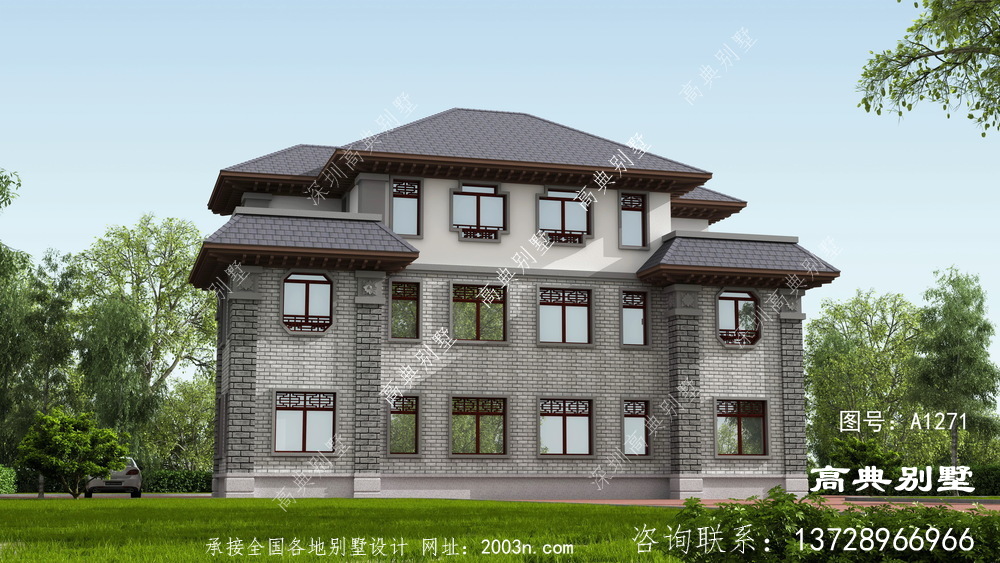 中式双拼怎么建,当然是少不了高档的复式设计啦!