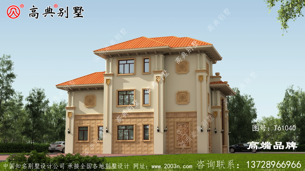 經典復式三層別墅住宅設計圖
