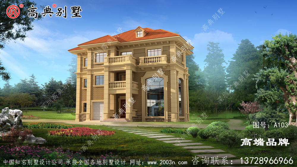 欧式自营住宅别墅设计图,拥有大露台 欧式自营住宅别墅设计图,拥有大露台