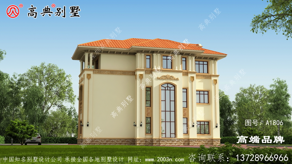 歐式風(fēng)格三層雅致別墅設(shè)計圖紙