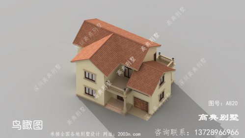 二楼农村经典住宅别墅设计图，经济型别墅