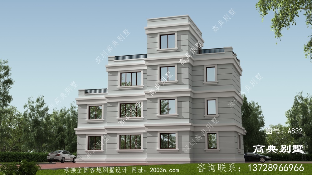 四層建甌別墅設(shè)計(jì)圖，高端大氣品位高