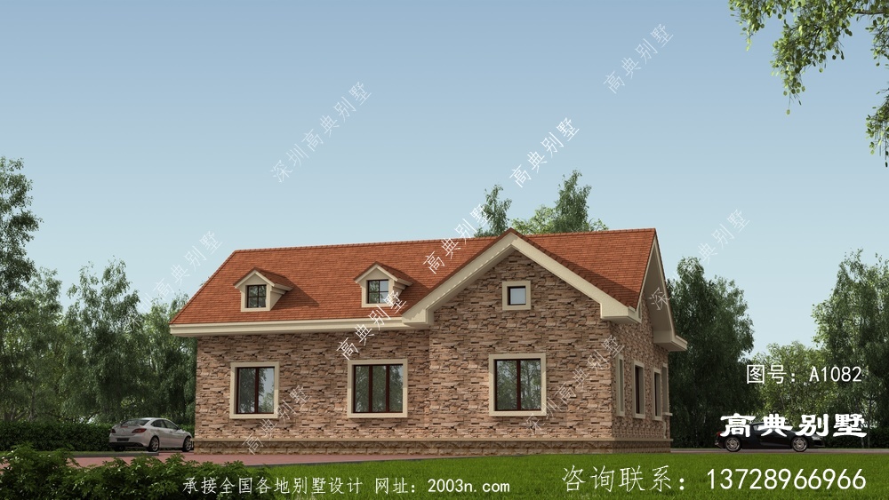農(nóng)村一層歐式風(fēng)格別墅效果圖