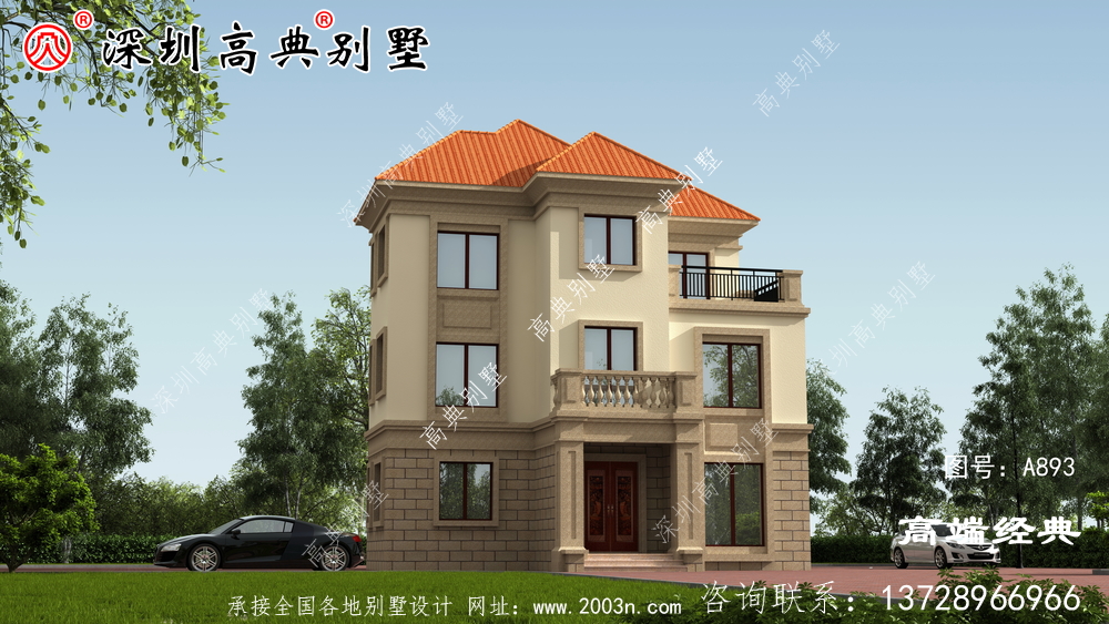 农村住宅设计效果图,简单大方,父母住在那里很开心。