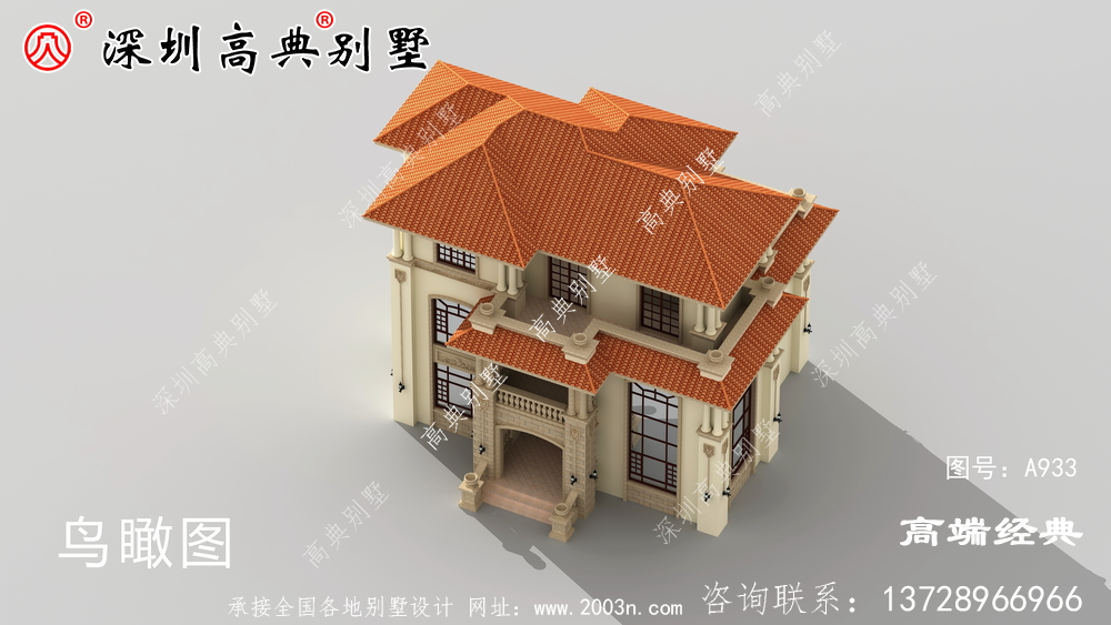 农村自营住宅三层外观效果图,外观大气内部布局无可挑剔。