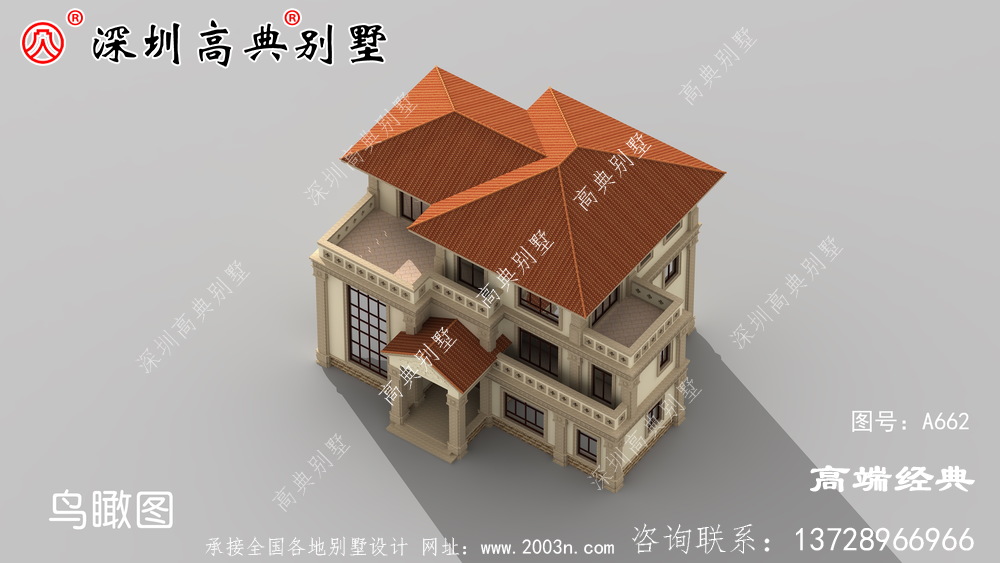 客厅挑空豪华别墅,收藏图纸带回老家建房最好不过了