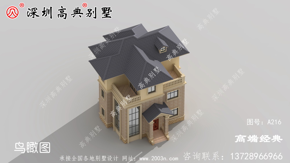 乡村简洁美观的三层设计图,户型方正布局,为您打造心仪之家。