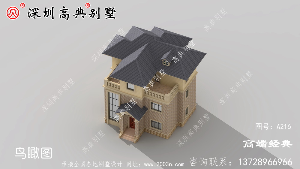 乡村简洁美观的三层设计图,户型方正布局,为您打造心仪之家。