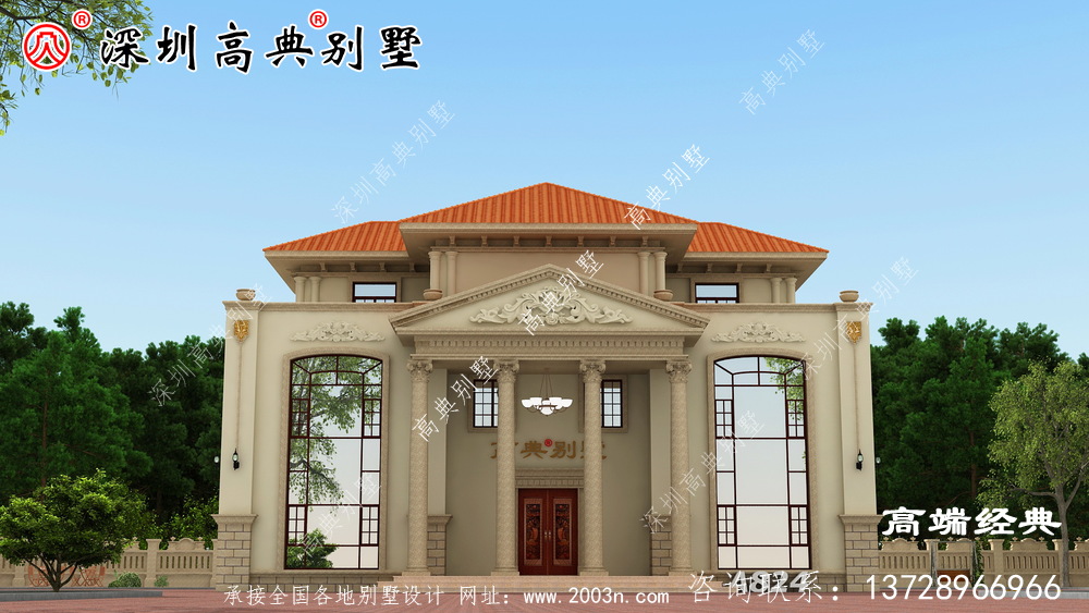 气势磅礴的二层半欧式豪宅户型图 气势磅礴的二层半欧式豪宅户型图