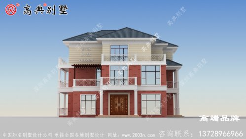 農(nóng)村別墅不對(duì)稱的拼貼