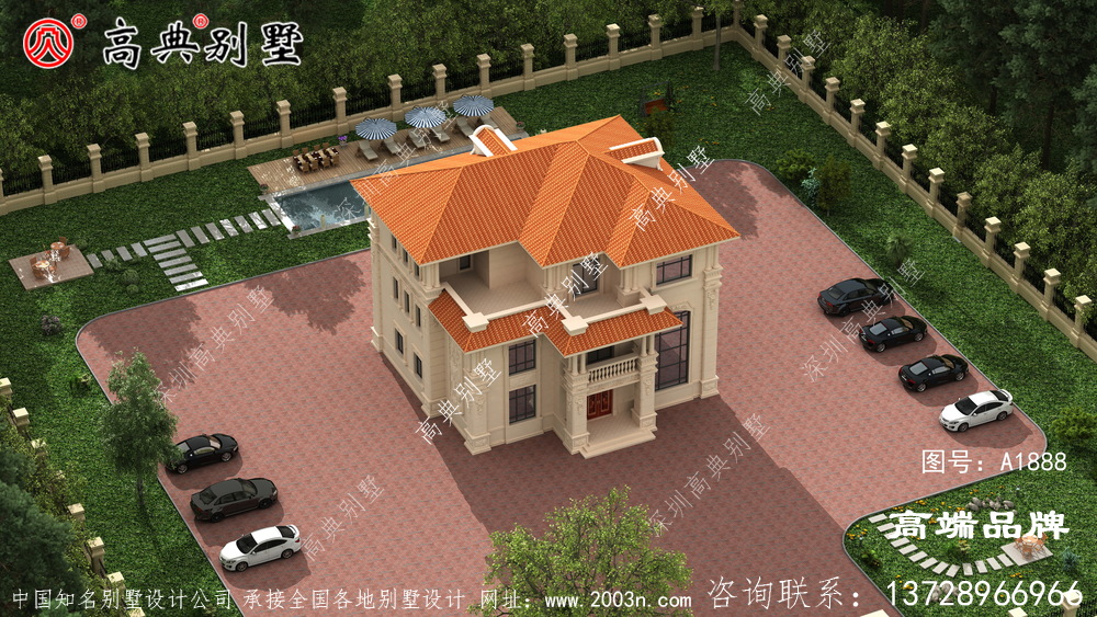 欧式石材三层别墅户型图,看完觉得自己家房子白建了