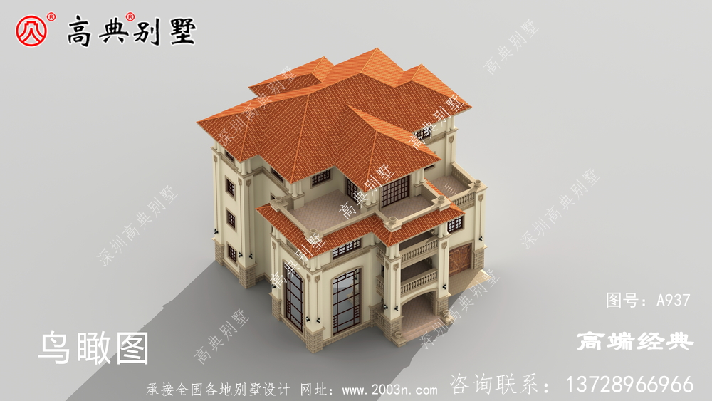 三层欧式别墅,外观精致靓丽,内部功能丰富