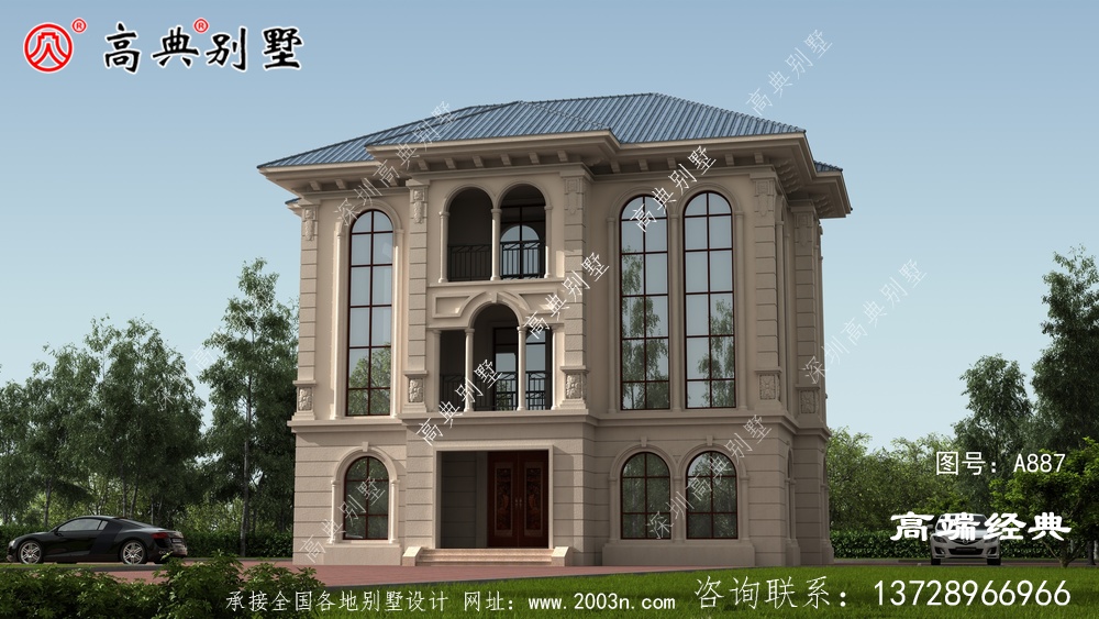 下面这款欧式别墅,既美观又实用,很适合农村建造。