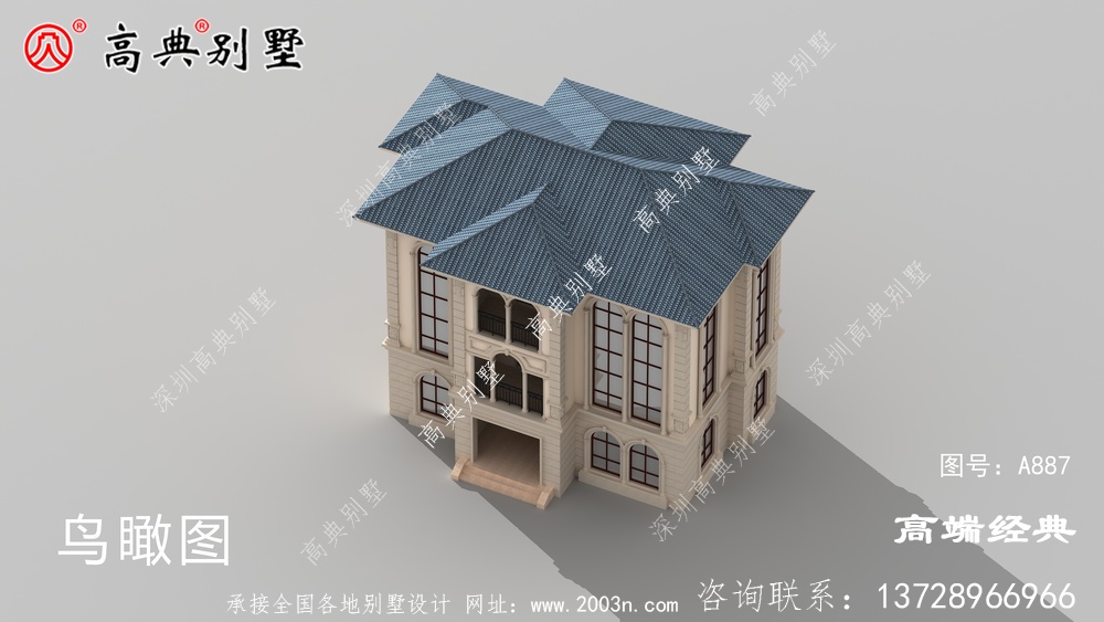 下面这款欧式别墅,既美观又实用,很适合农村建造。