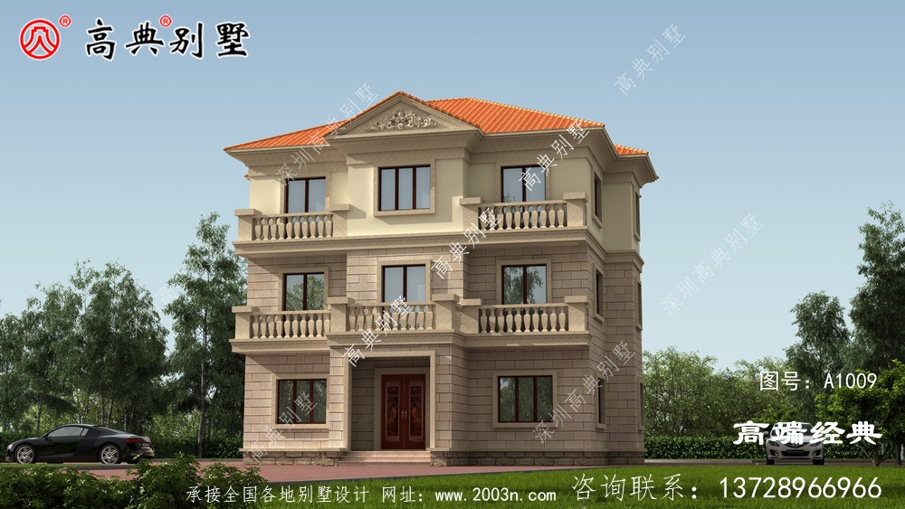 乡村三层别墅,建好后,照样豪宅即视感十足。