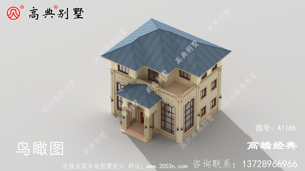 想盖房就选这款别墅,设计十分美观,外观简约大方。