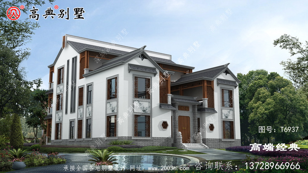 中式经典灰白组合,室内功能更是齐全