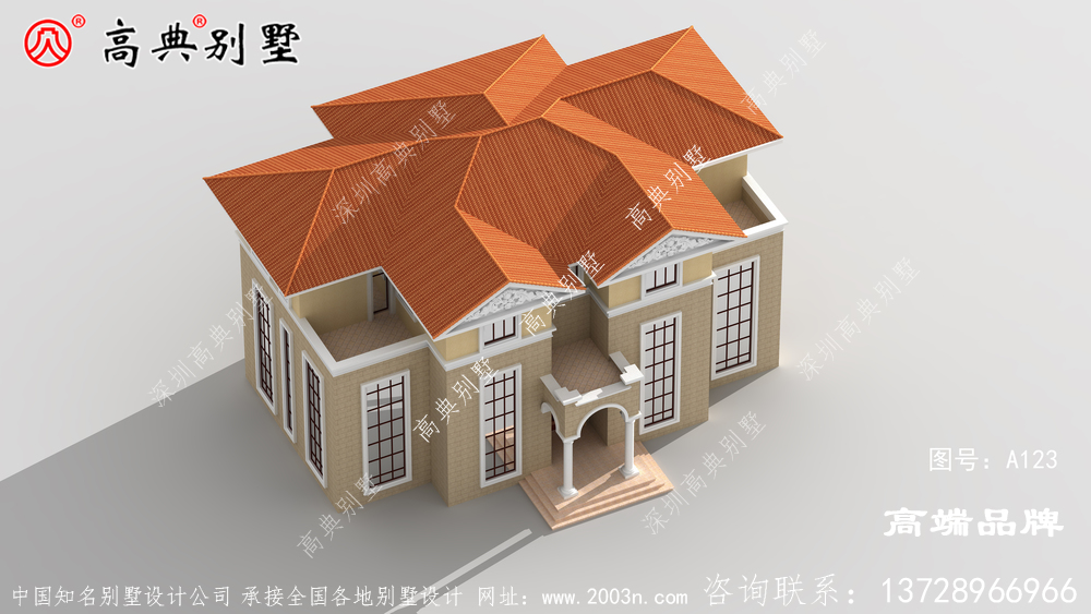 复式三层别墅,色彩绚丽、热情洋溢的家居环境