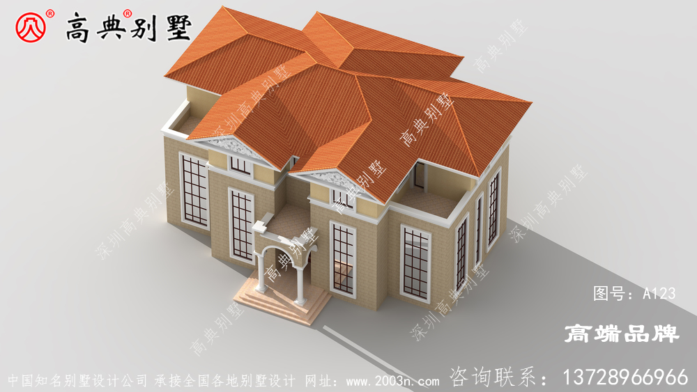 复式三层别墅,色彩绚丽、热情洋溢的家居环境